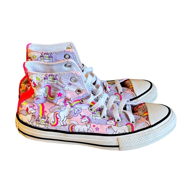 Converse Other - Converse Chuck Taylor All Star High Top Sneaker Neon Unicorn Kids Sz 4​